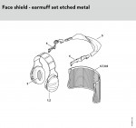 Stihl FACE SHIELD - EARMUFF SET ETCHED METAL Face Shields And Ear Defenders Spare Parts